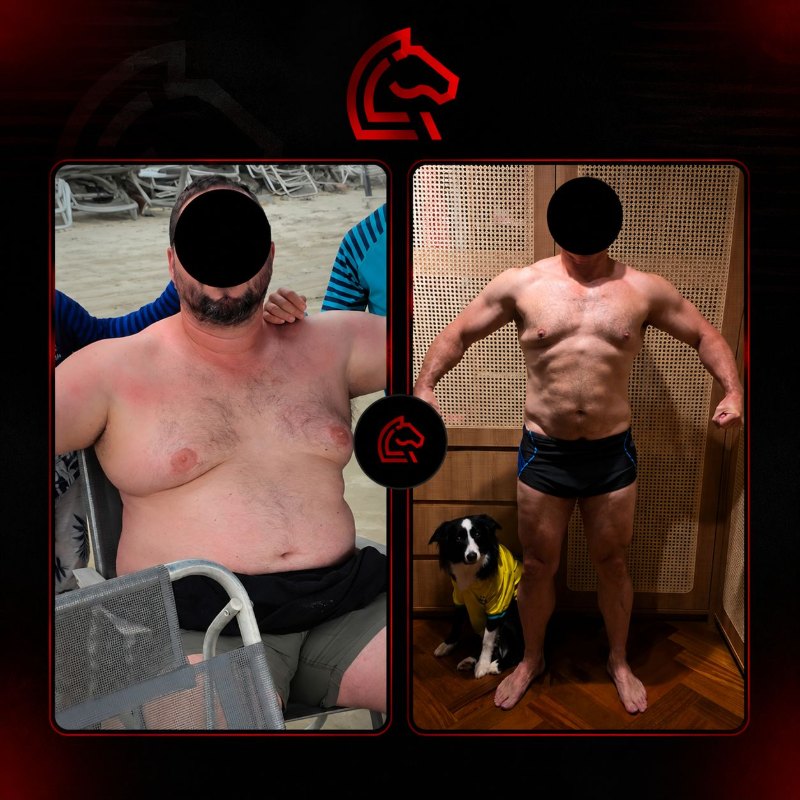 Comparativo antes e depois de aluno do Pampa Team, com o rosto preservado