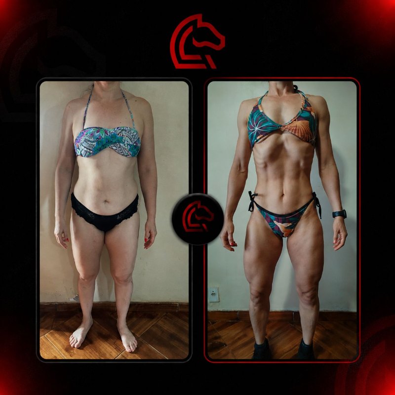 Comparativo antes e depois de aluno do Pampa Team, com o rosto preservado